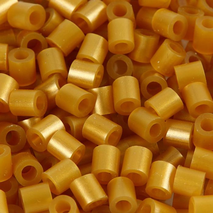Perline a tubetto, misura 5x5 mm, misura buco 2,5 mm, medium, oro (32263), 6000 pz/ 1 conf.