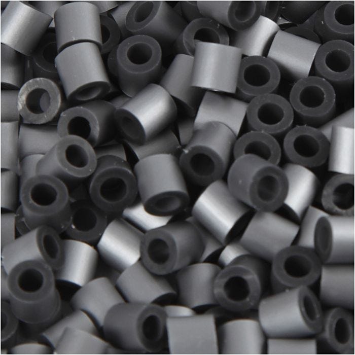 Perline a tubetto, misura 5x5 mm, misura buco 2,5 mm, medium, argento (32262), 6000 pz/ 1 conf.