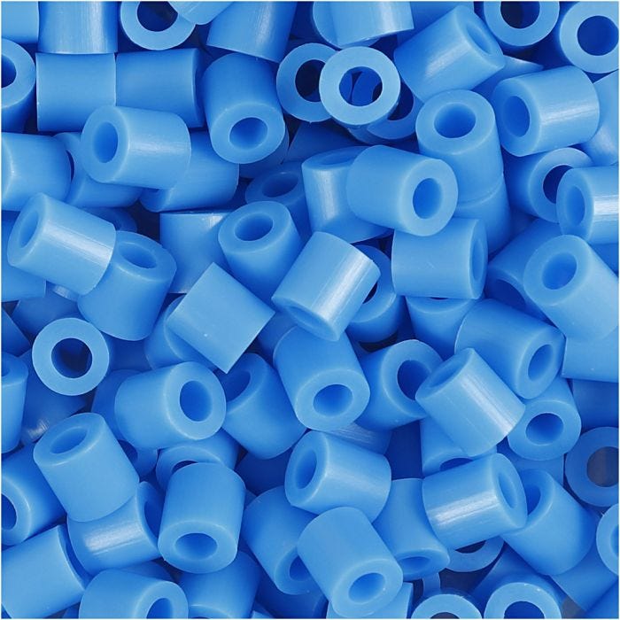 Perline a tubetto, misura 5x5 mm, misura buco 2,5 mm, medium, blu (32238), 6000 pz/ 1 conf.