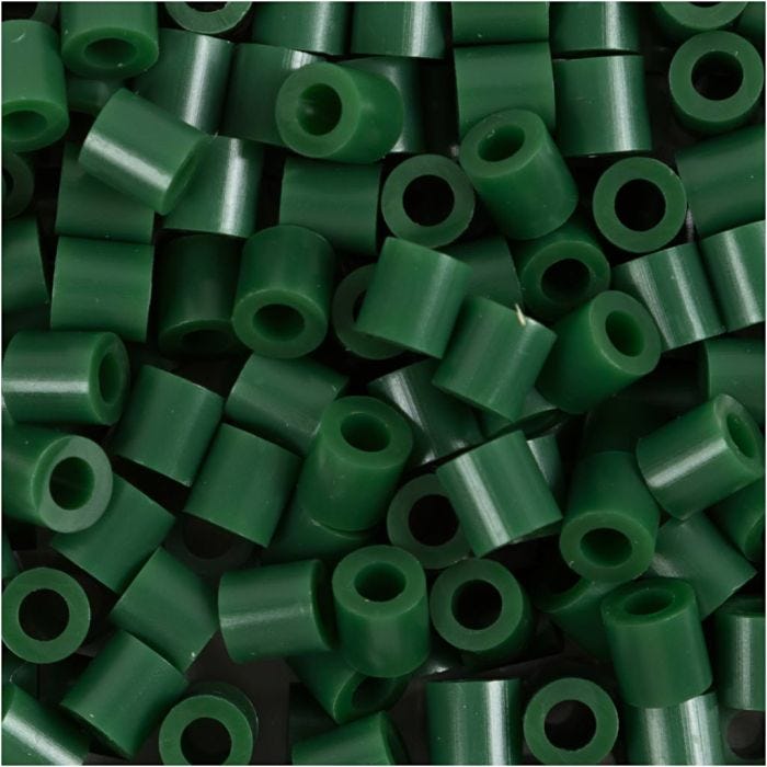 Perline a tubetto, verde (32255), 1100 pz/ 1 conf.