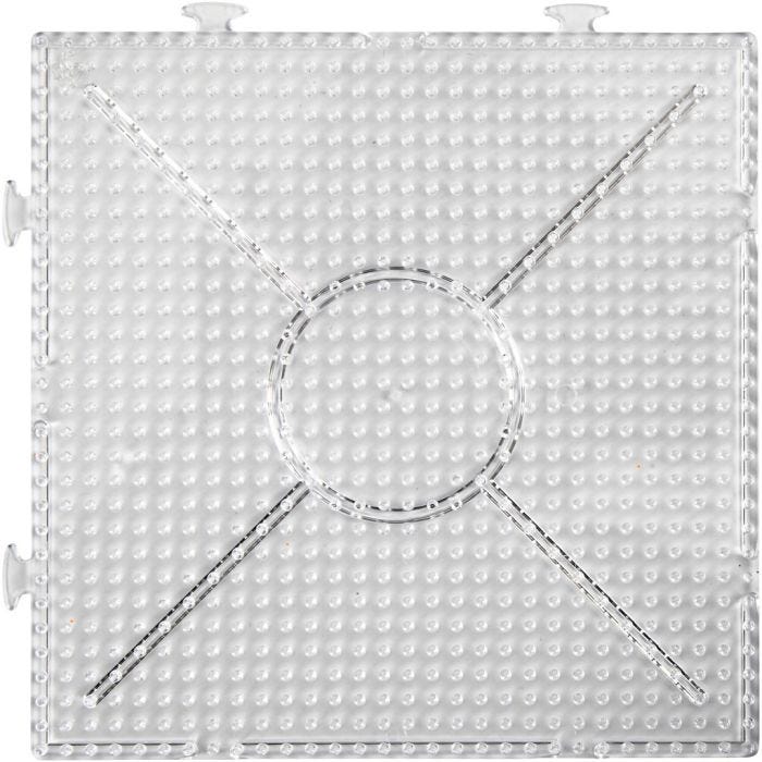 Pannello a pioli, quadrato grande, misura 15x15 cm, medium, trasparente, 2 pz/ 1 conf.