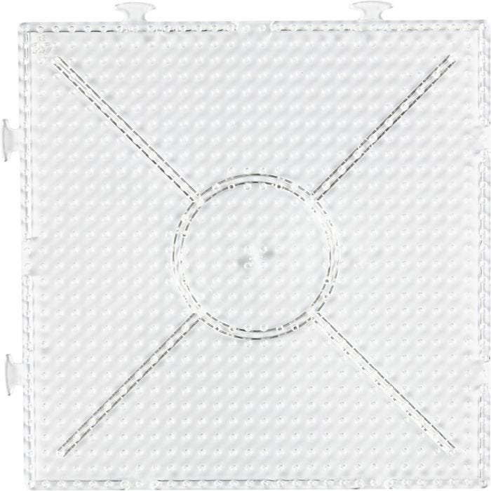 Pannello a pioli, quadrato grande, 15x15 cm, medium, trasparente, 1 pz