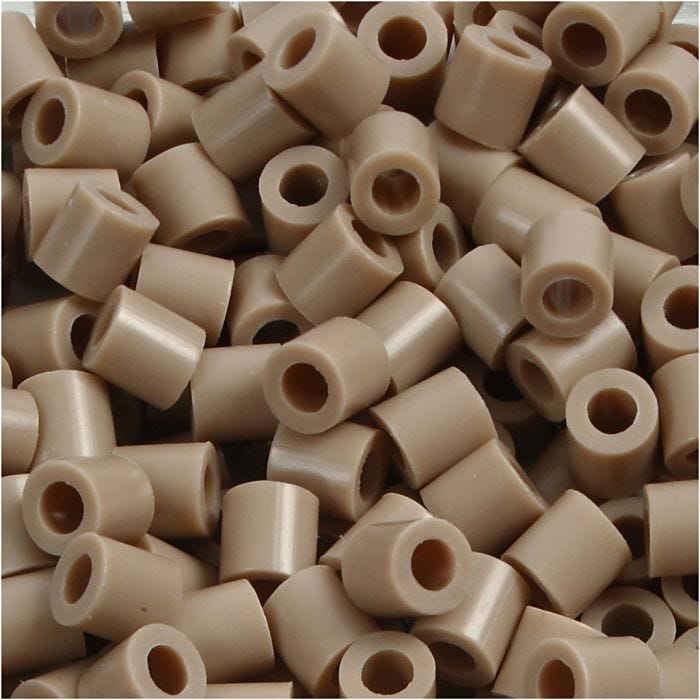 PhotoPearls, misura 5x5 mm, misura buco 2,5 mm, medium, beige (6), 6000 pz/ 1 conf.