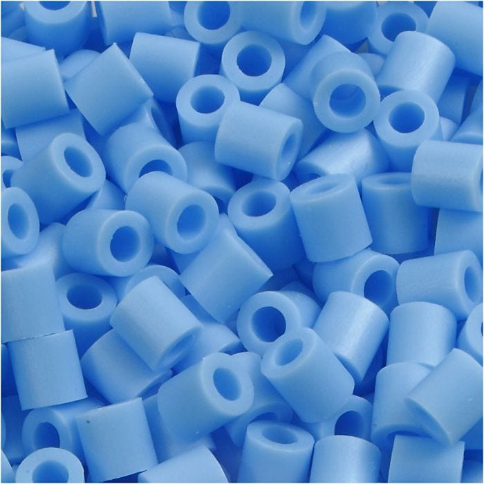 PhotoPearls, misura 5x5 mm, misura buco 2,5 mm, medium, blu pastello (23), 1100 pz/ 1 conf.