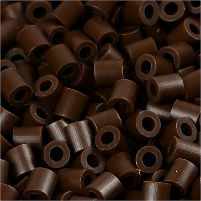 PhotoPearls, misura 5x5 mm, misura buco 2,5 mm, medium, marrone scuro (2), 6000 pz/ 1 conf.