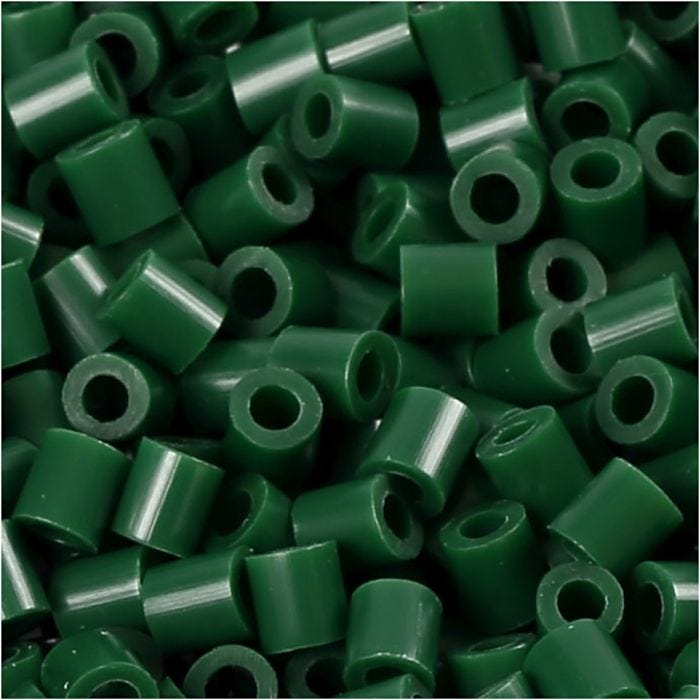PhotoPearls, misura 5x5 mm, misura buco 2,5 mm, medium, verde scuro (9), 1100 pz/ 1 conf.