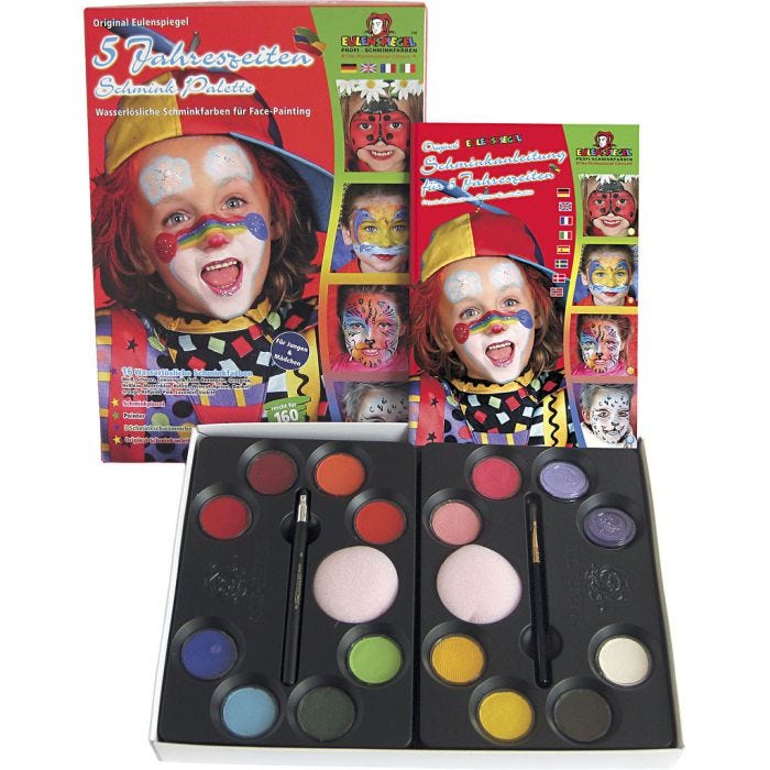 Set makeup con istruzioni, colori asst., 1 set