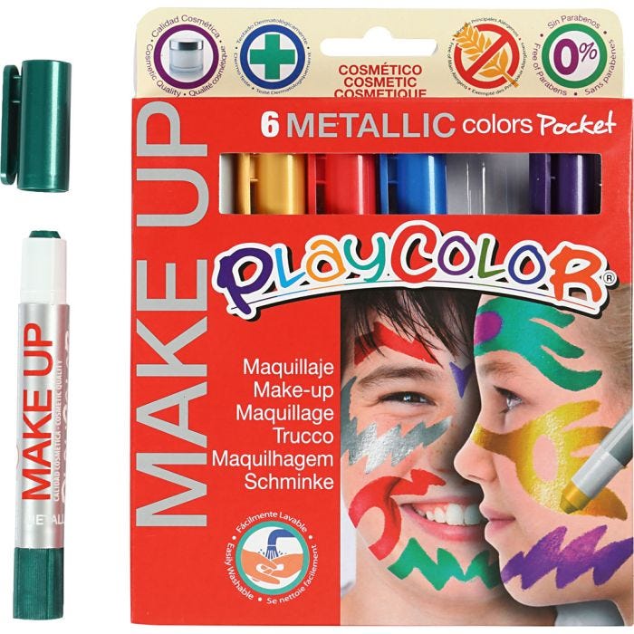 Playcolor Make Up, metallico, colori asst., 6x5 g/ 1 conf.