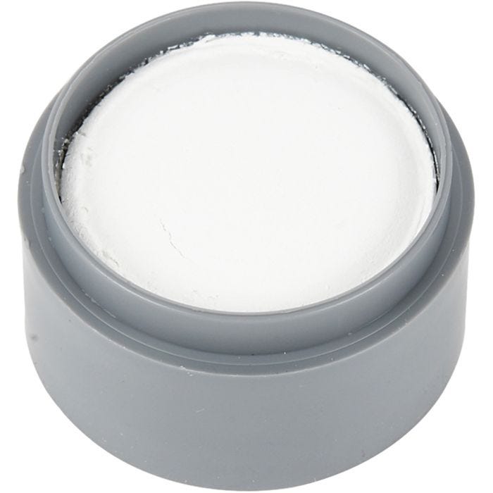 Pittura facciale a base d'acqua, bianco, 15 ml/ 1 vasch.