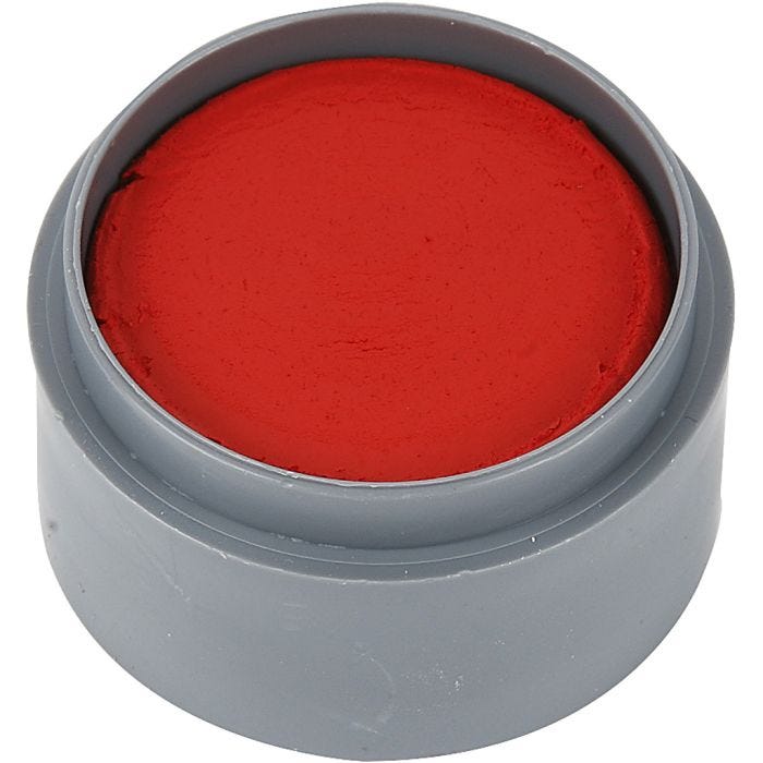 Pittura facciale a base d'acqua, rosso chiaro, 15 ml/ 1 vasch.