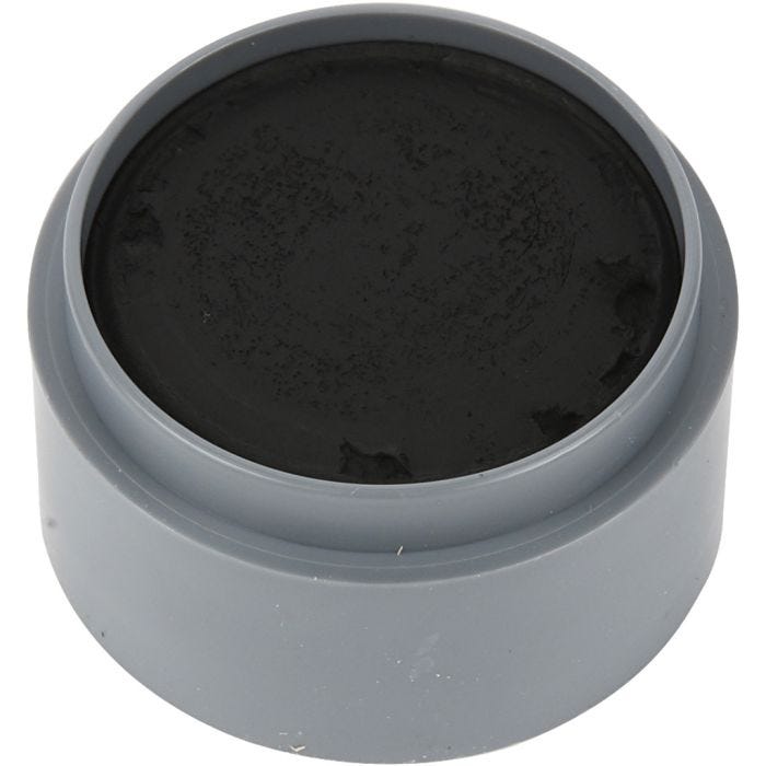 Pittura facciale a base d'acqua, nero, 15 ml/ 1 vasch.