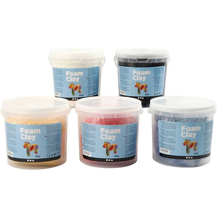 Foam Clay® , colore primario, 5x560 g/ 1 conf.