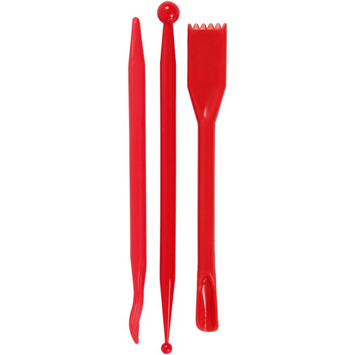 Bastoncini per Modellare, L: 14,5 cm, rosso, 3 pz/ 1 conf.
