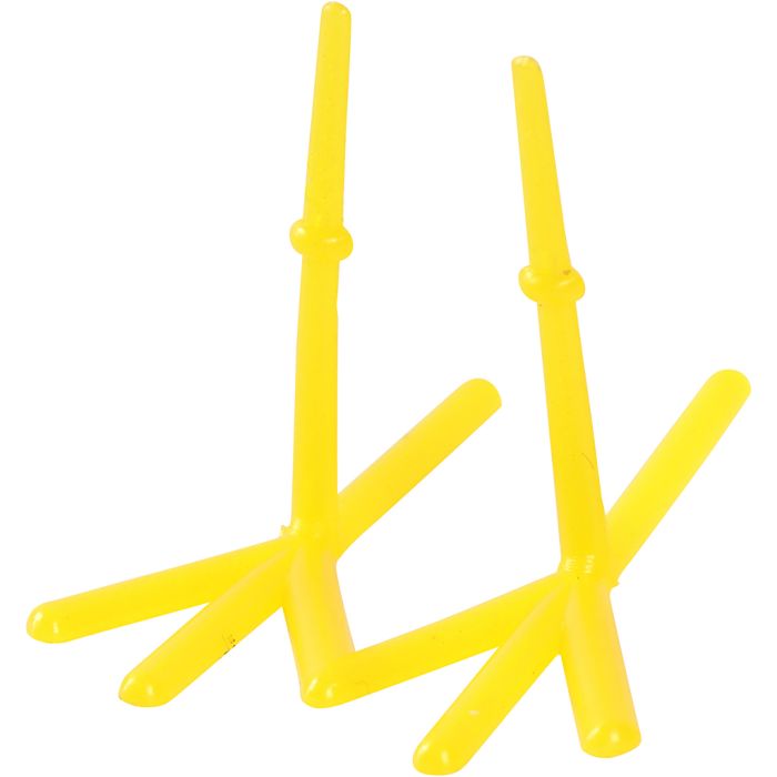 Zampe di gallina, H: 28 mm, L: 37 mm, giallo, 50 pz/ 1 conf.