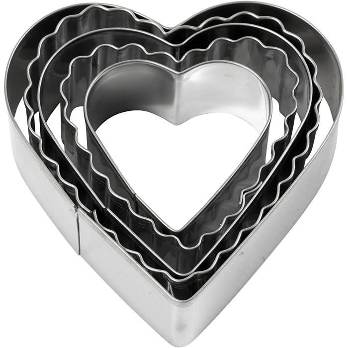 Formine tagliabiscotti, cuore, misura 8 cm, 5 pz/ 1 conf.