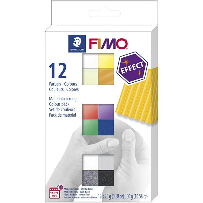 FIMO effect, colori asst., 12x25 g/ 1 conf.