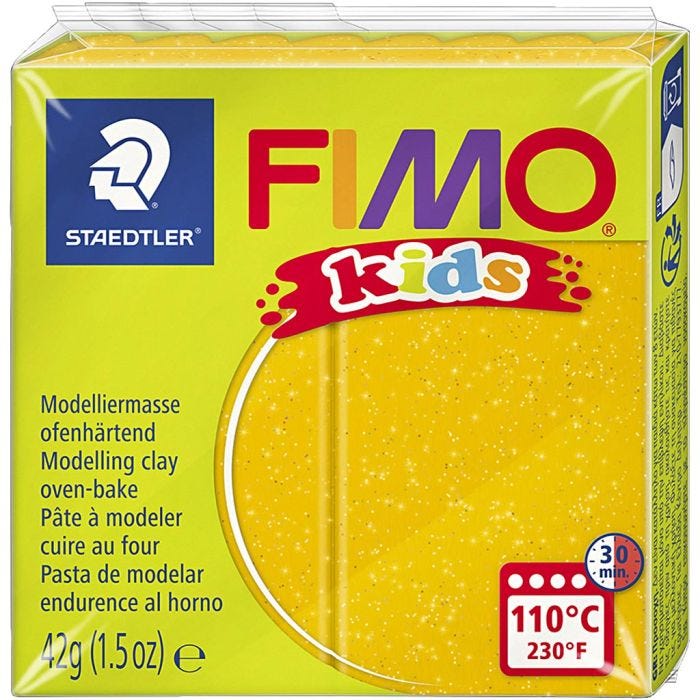 FIMO® per bimbi, glitter, oro, 42g/ 1 conf.