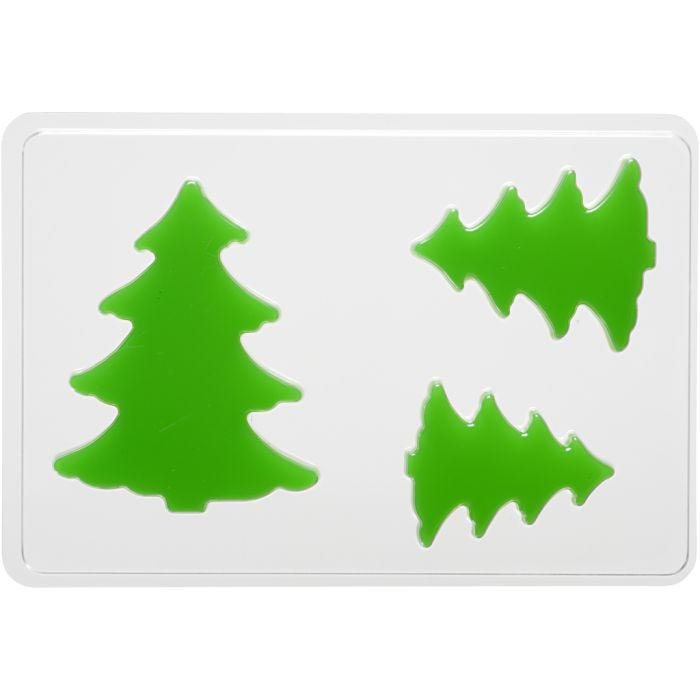 Stampo decorativo, abete, 6+8+10 cm, 9 mm, 14,9x22 cm, 1 pz
