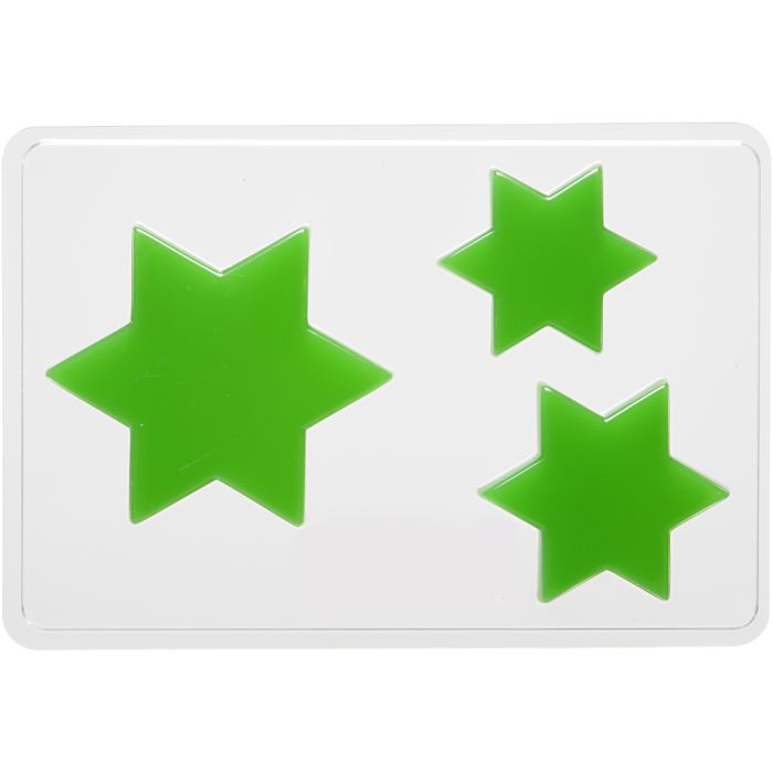 Stampo decorativo, stella, H: 6+8+10 cm, P: 9 mm, misura 14,9x22 cm, 1 pz