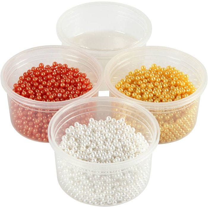 Pearl Clay® , arancio, bianco, giallo, 3x25+38 g, 1 set