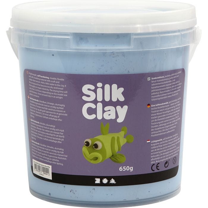 Silk Clay®, blu neon, 650 g/ 1 secch.
