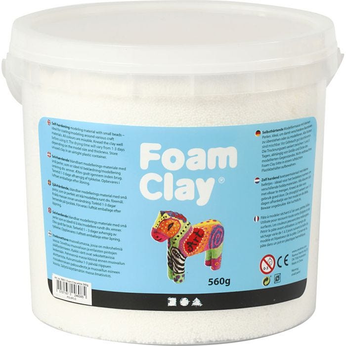 Foam Clay® , bianco, 560 g/ 1 secch.