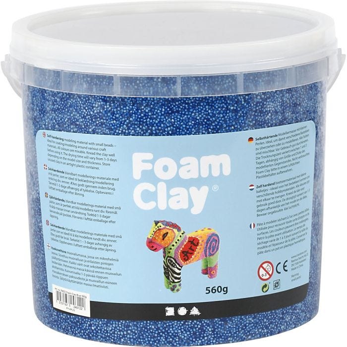 Foam Clay® , blu, 560g/ 1 secch.