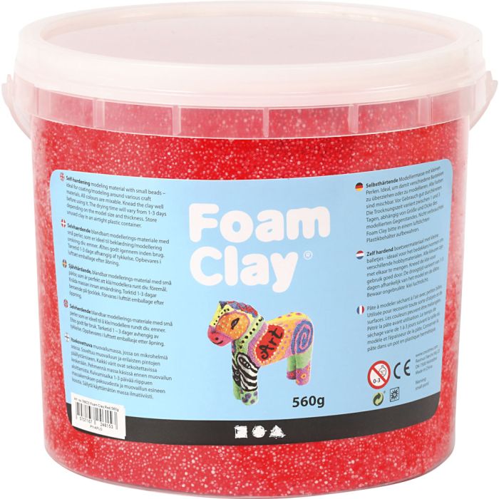 Foam Clay® , rosso, 560 g/ 1 secch.
