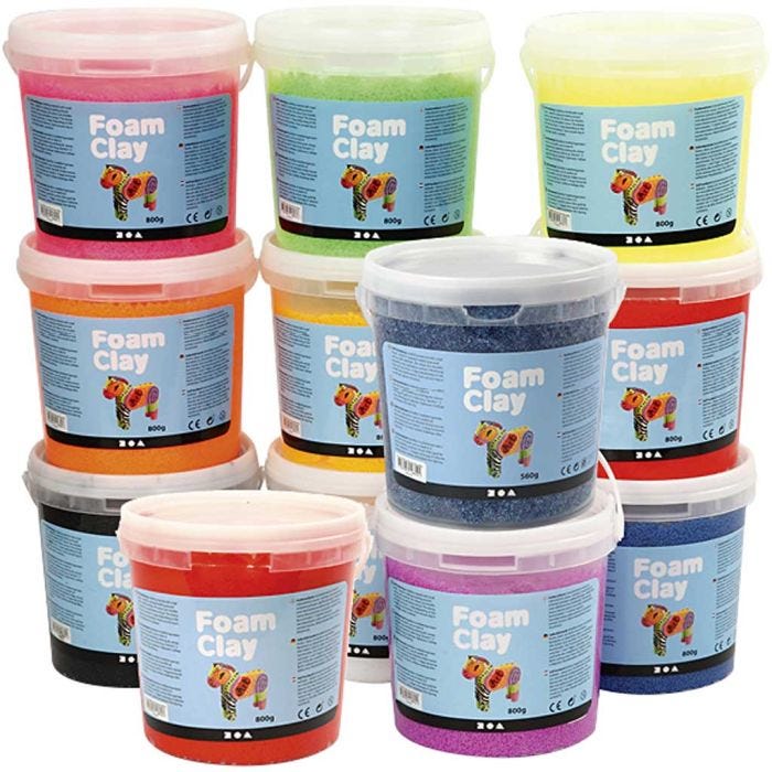 Foam Clay® , il contenuto può variare , colori asst., 12x560 g/ 1 conf.