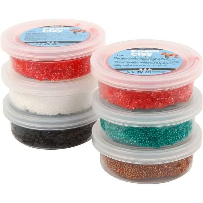Foam Clay® , colori natalizi, 6x14 g/ 1 conf.