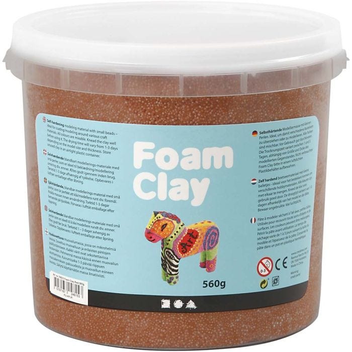 Foam Clay® , marrone, 560 g/ 1 secch.