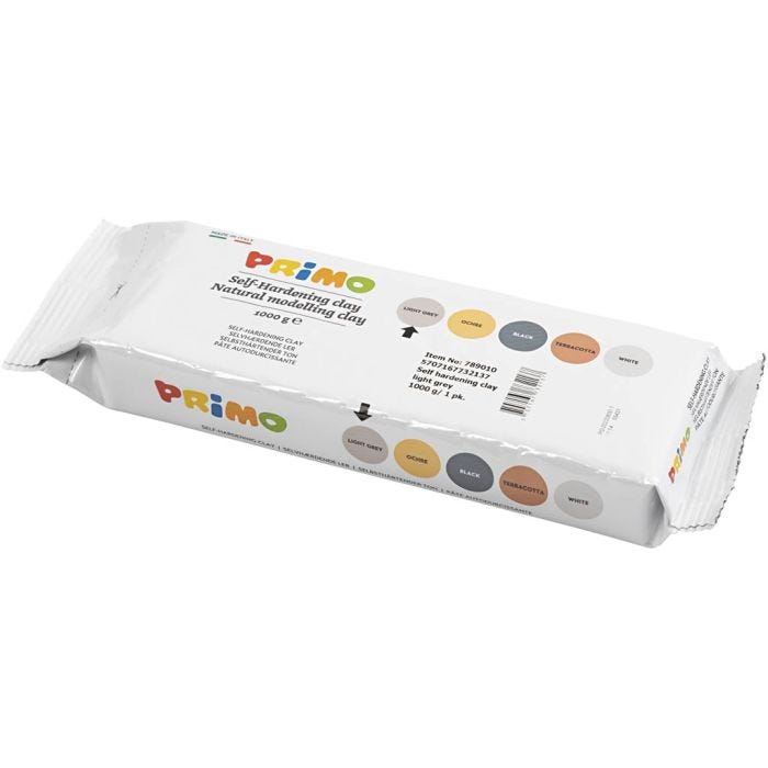 Argilla Autoindurente, grigio chiaro, 1000 g/ 1 conf.