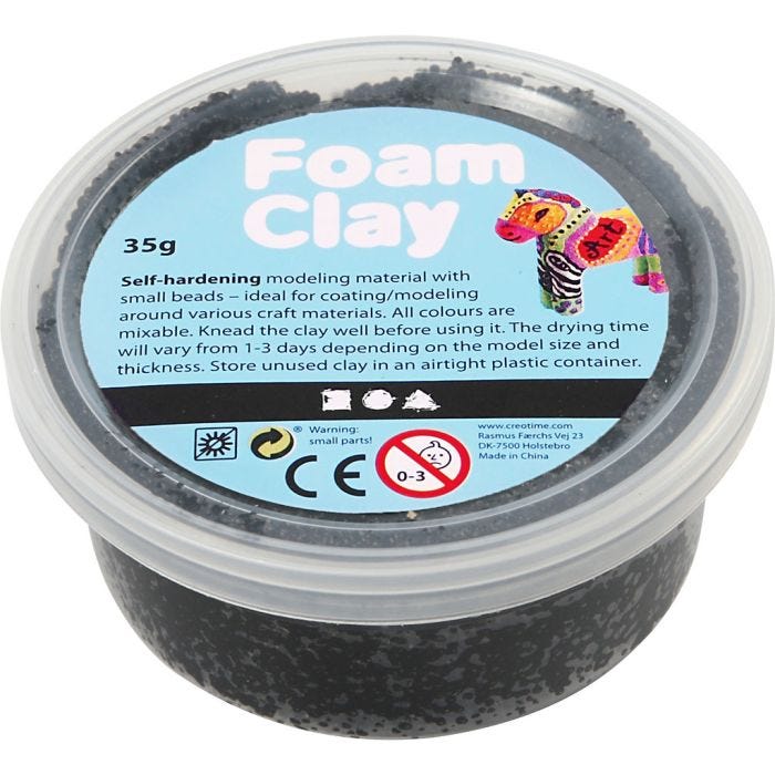 Foam Clay® , nero, 35g/ 1 vasch.
