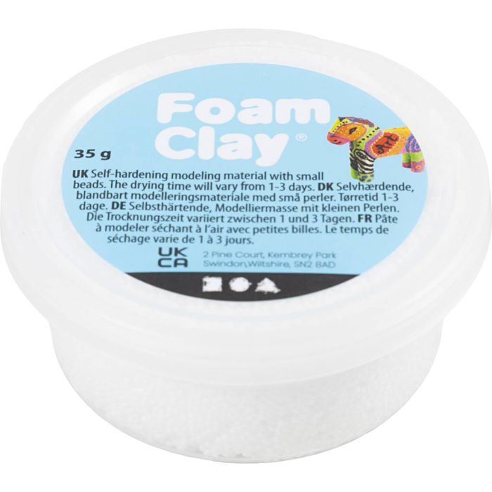 Foam Clay® , bianco, 35 g/ 1 vasch.