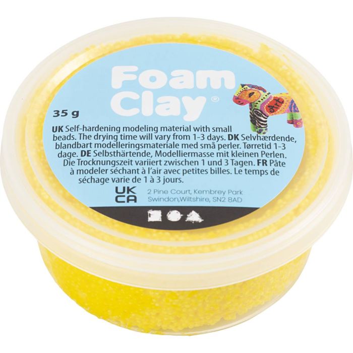 Foam Clay® , giallo, 35 g/ 1 vasch.