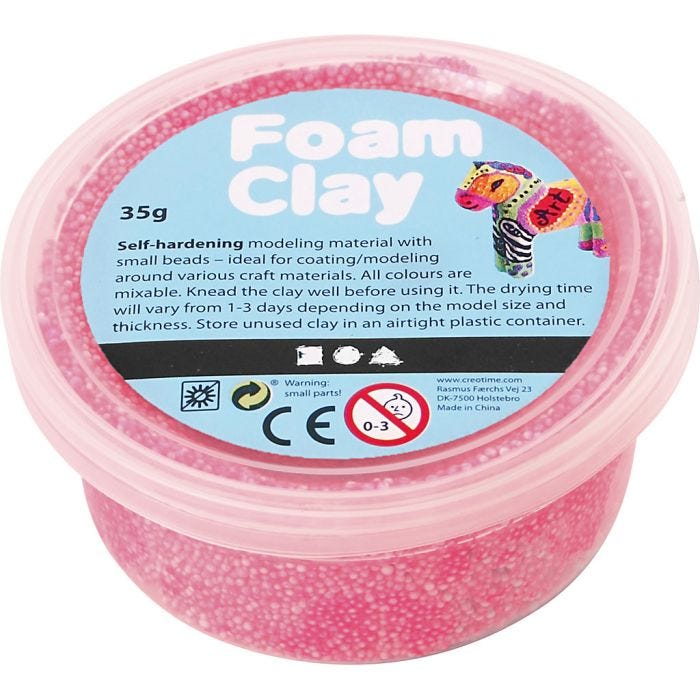 Foam Clay® , neon pink, 35 g/ 1 vasch.