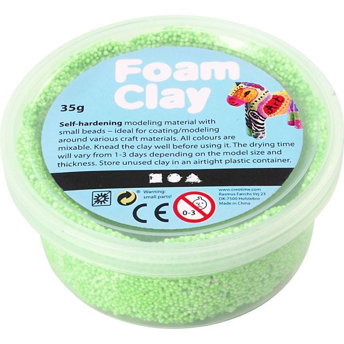 Foam Clay® , verde neon, 35 g/ 1 vasch.