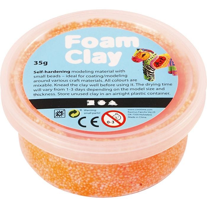 Foam Clay® , neon orange, 35g/ 1 vasch.
