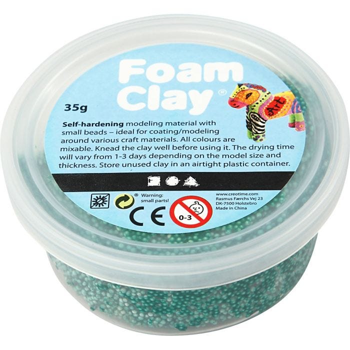 Foam Clay® , verde scuro, 35 g/ 1 vasch.