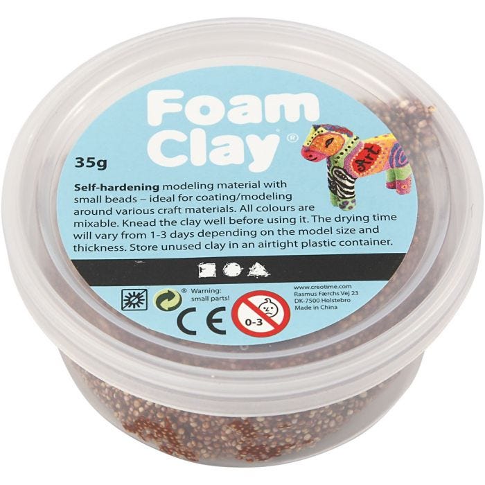 Foam Clay® , marrone, 35 g/ 1 vasch.
