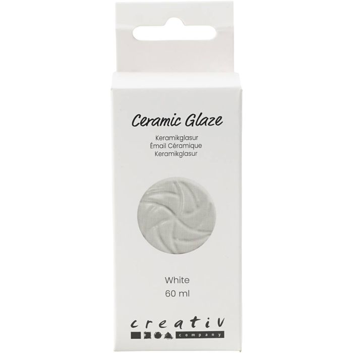 Smalto per Ceramica, 984-1101 °C, opaca, white, 60 ml/ 1 vasch.
