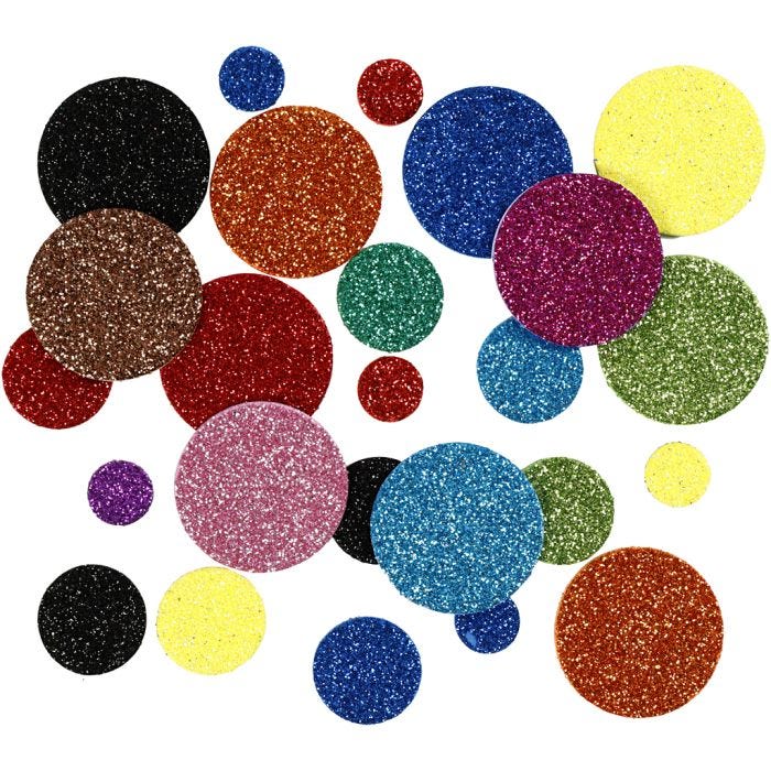 Cerchi di EVA foam, diam 12+20+32 mm, 150 asst./ 1 conf.