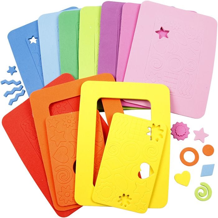 Cornici per foto in EVA foam, misura 13x18 cm, 10asst./ 1 conf.