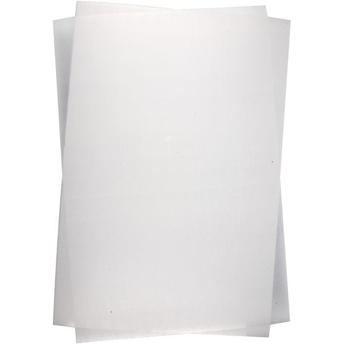 Fogli di plastica restringente, foglio 20x30 cm, spess. 0,3 mm, trasparente opaco, 100 fgl./ 1 conf.