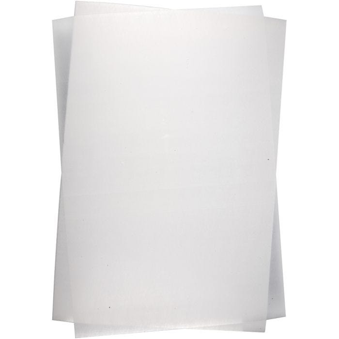 Fogli di plastica restringente, 20x30 cm, spess. 0,3 mm, trasparente opaco, 100 fgl./ 1 conf.