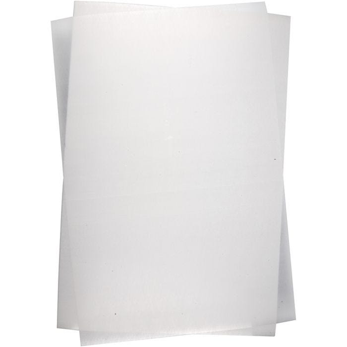 Fogli di plastica restringente, 20x30 cm, 0,3 mm, trasparente opaco, 10fgl./ 1 conf.