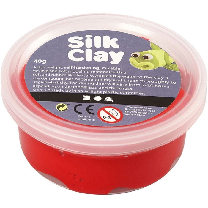 Silk Clay®, rosso, 40g/ 1 vasch.