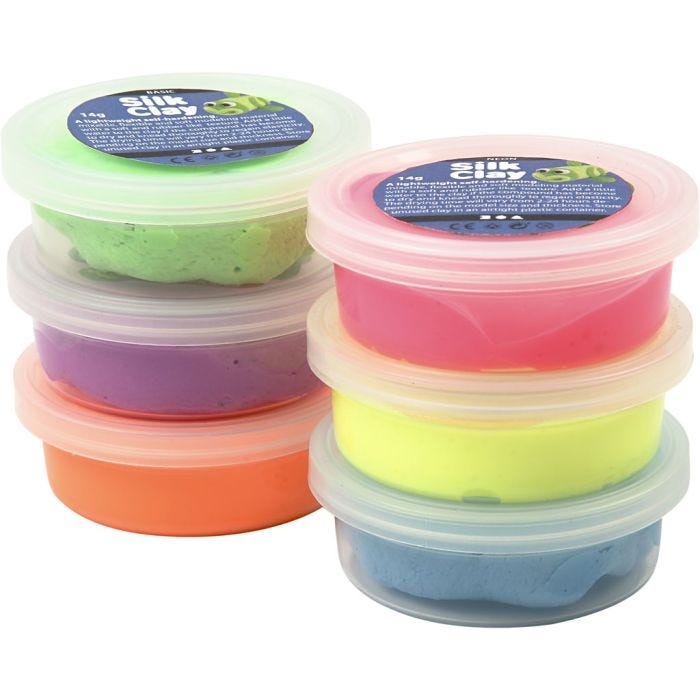 Silk Clay®, colori neon, 6x14 g/ 1 conf.