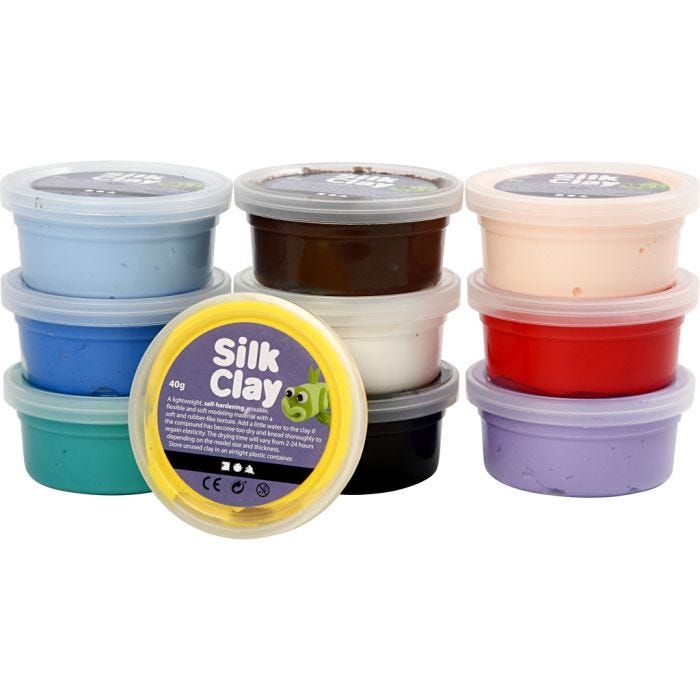 Silk Clay®, Basic 1, colori asst., 10x40 g/ 1 conf.