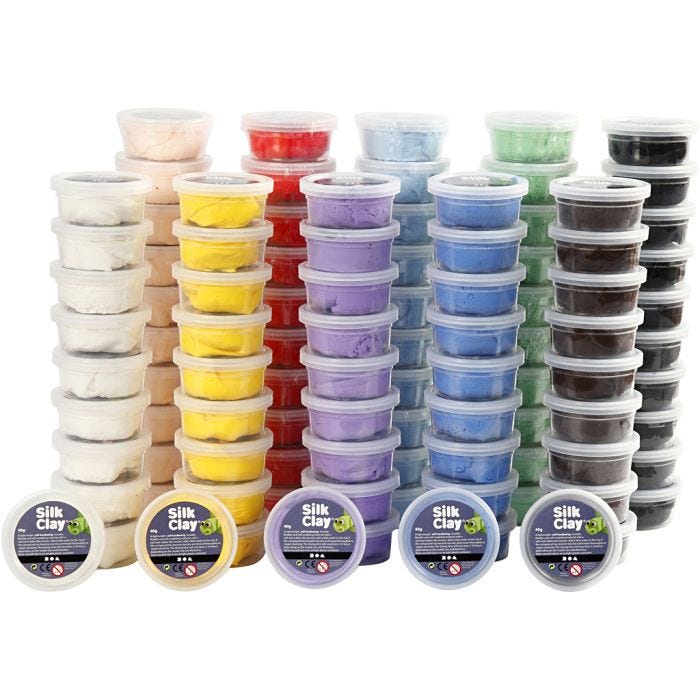 Silk Clay®, colori asst., 10vasch./ 1 conf.